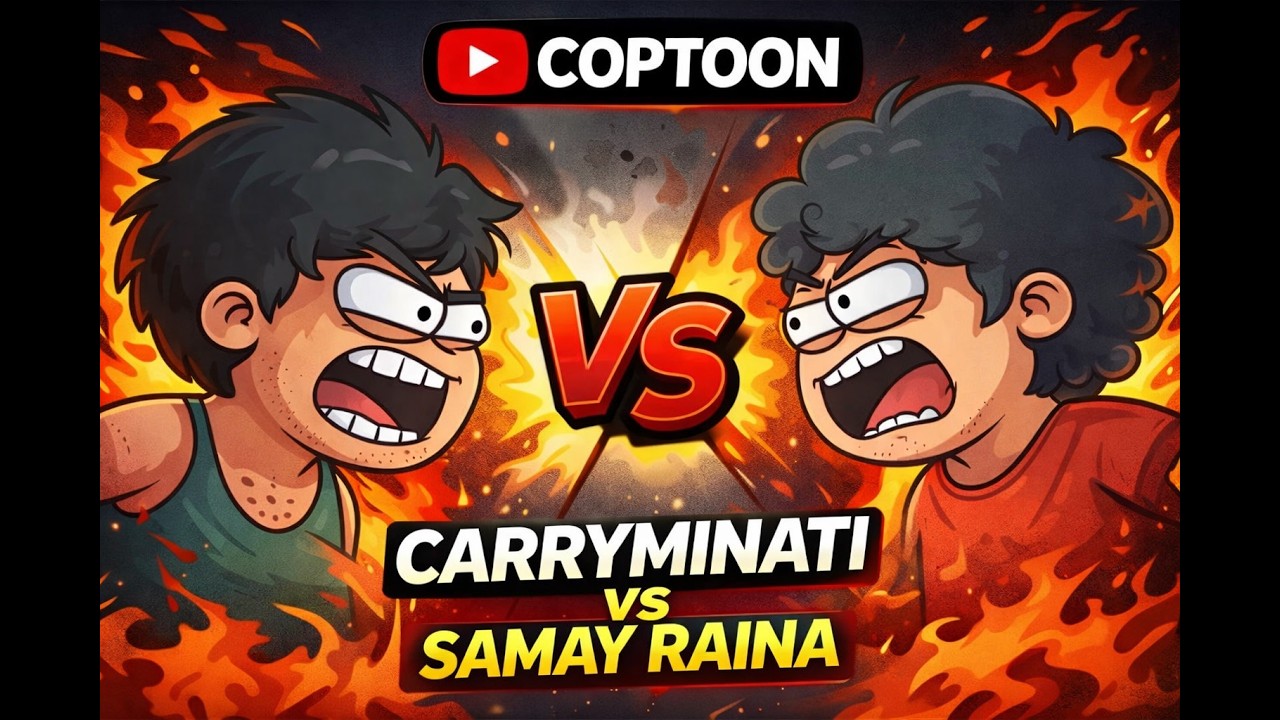 Samay Rena Cartoon Carryminati V/S samay raina funny clash by CAPTOON #animation #cartoon ...