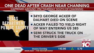 DPS: 1 dead after crash near Channing