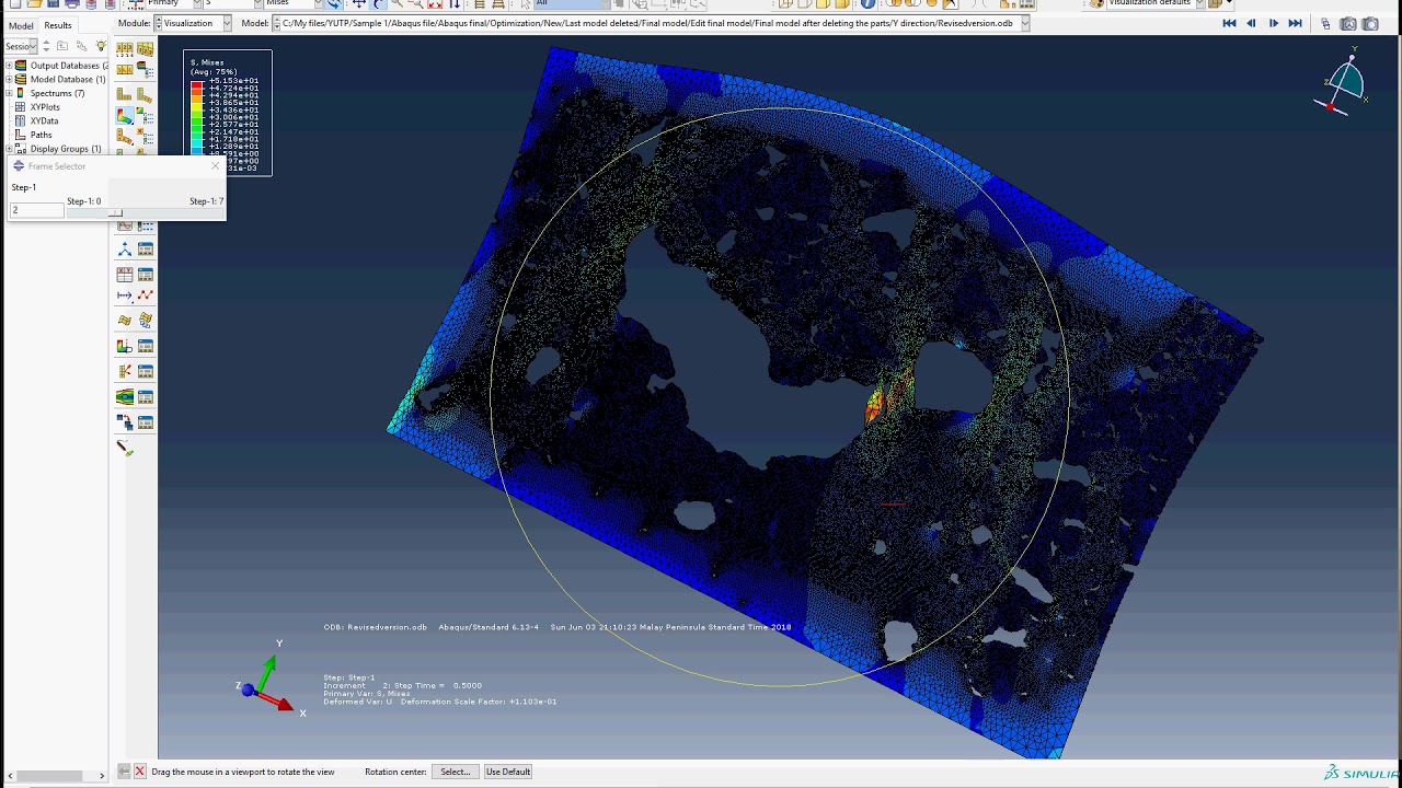 Finite element modelling of nano porous material using Abaqus
