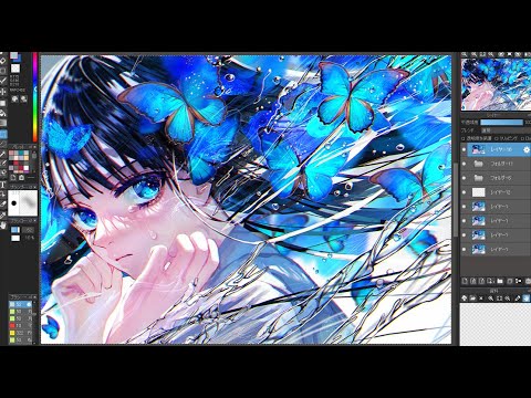 オリジナルイラストメイキング メディバンペイント Youtube