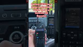 #Baofeng #UV32 has better receiver then #UV5R. Tested w SureCom 112 Repeater #gmrs #edc #hamradio