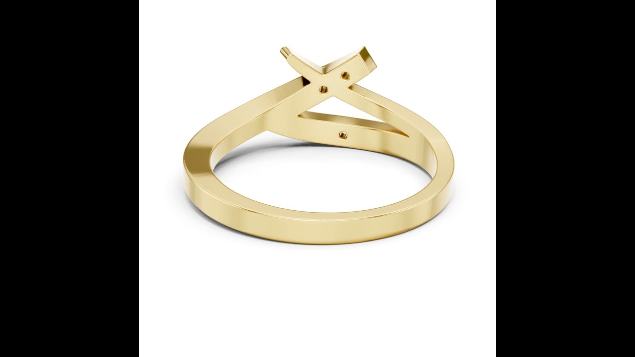 Modern Bypass Round Diamond Promise Band