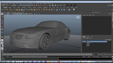 Maya Automobile Modeling 10: Adding details to Polygons and Mirroring geometry.