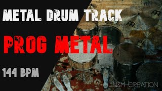 Progressive Metal Drum Track 144 bpm