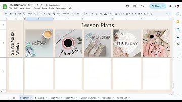Google Sheets Lesson Planner