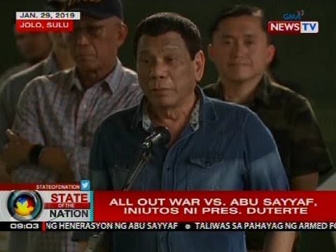 All out war vs Abu Sayyaf, iniutos ni Pres. Duterte