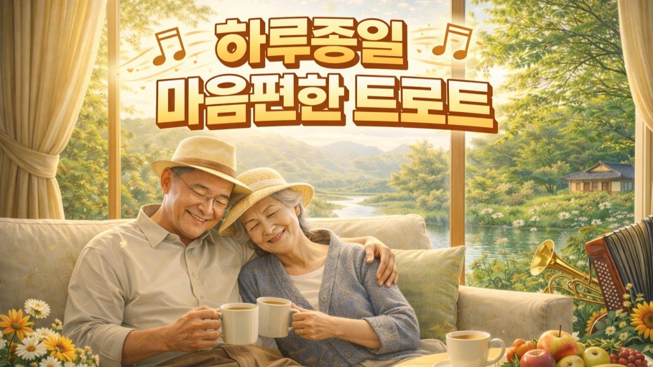 🎵 마음편한 트로트 | 기분이 부드러워지는 시간 🌿 매일아침 1시간 차마시며 듣는 음악 