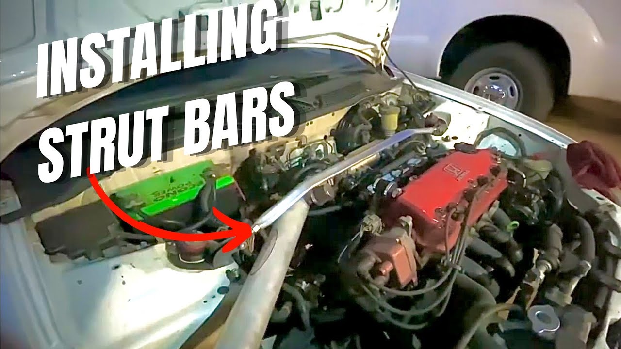 HOW TO INSTALL STRUT BARS Honda Civic YouTube