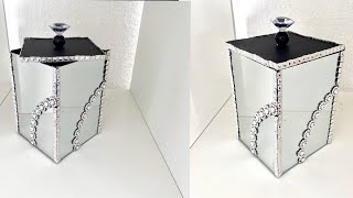 Decoration with Mirrors/DIY  mirror box /صنع علبة جميلة من المرايا