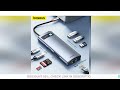 Baseus 4K 60Hz USB C Hub Type C to Ethernet Port PD 100W Adapter for Macbook Pro USB 3.0 Hub Laptop