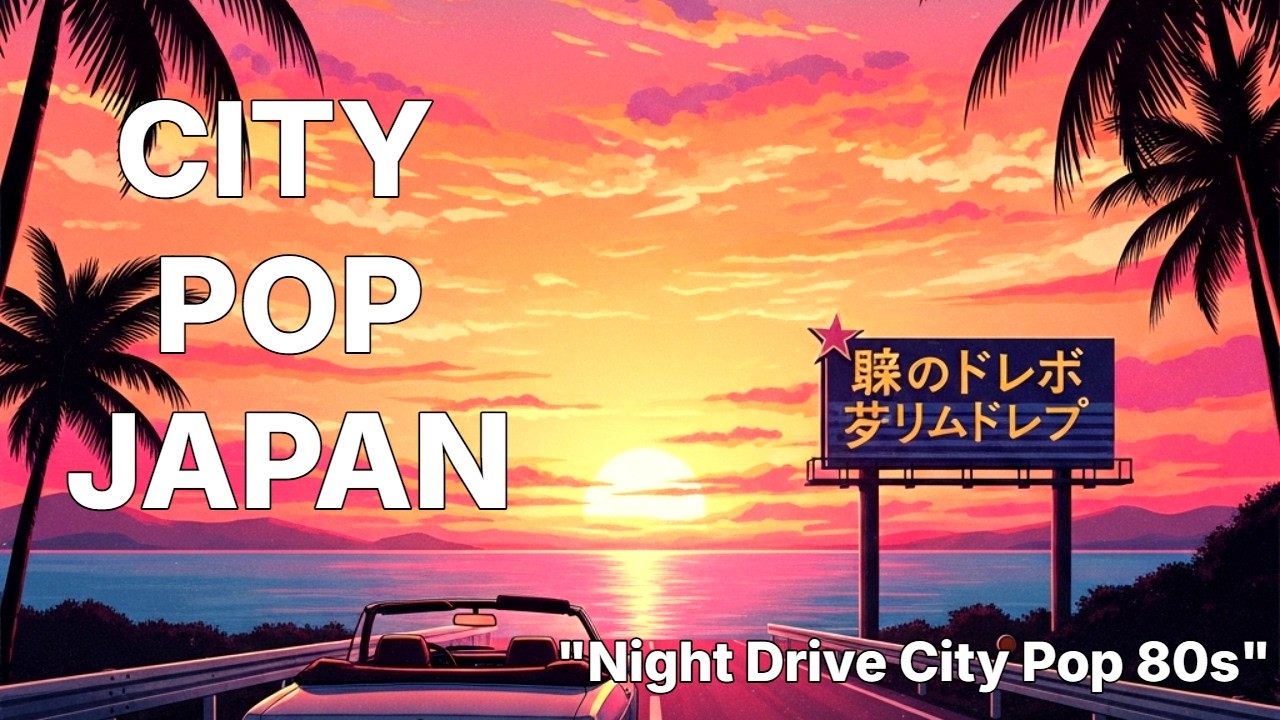 🎶 ネオンの東京 1984 Late Night Highway Drive with Retro Cassette Love and Ocean Breeze 🎶