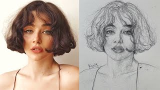 Unveil Your Artistic Skills: Portrait Drawing with the Loomis Method  One pencil drawing