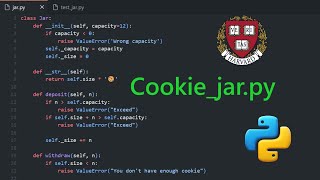 [CS50 Python] Solução 08.02: COOKIE JAR