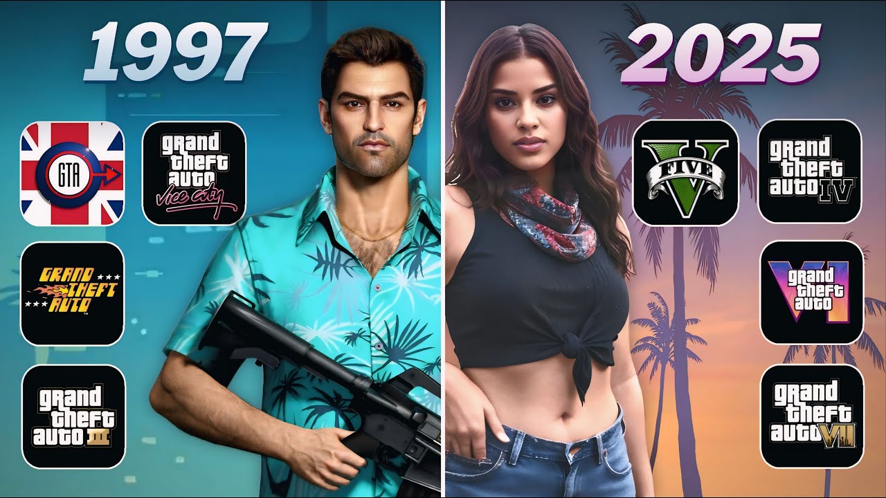 1997 vs 2025 GTA Evolution - All *20+ GTA GAMES* You Don't Know! 😱 ...