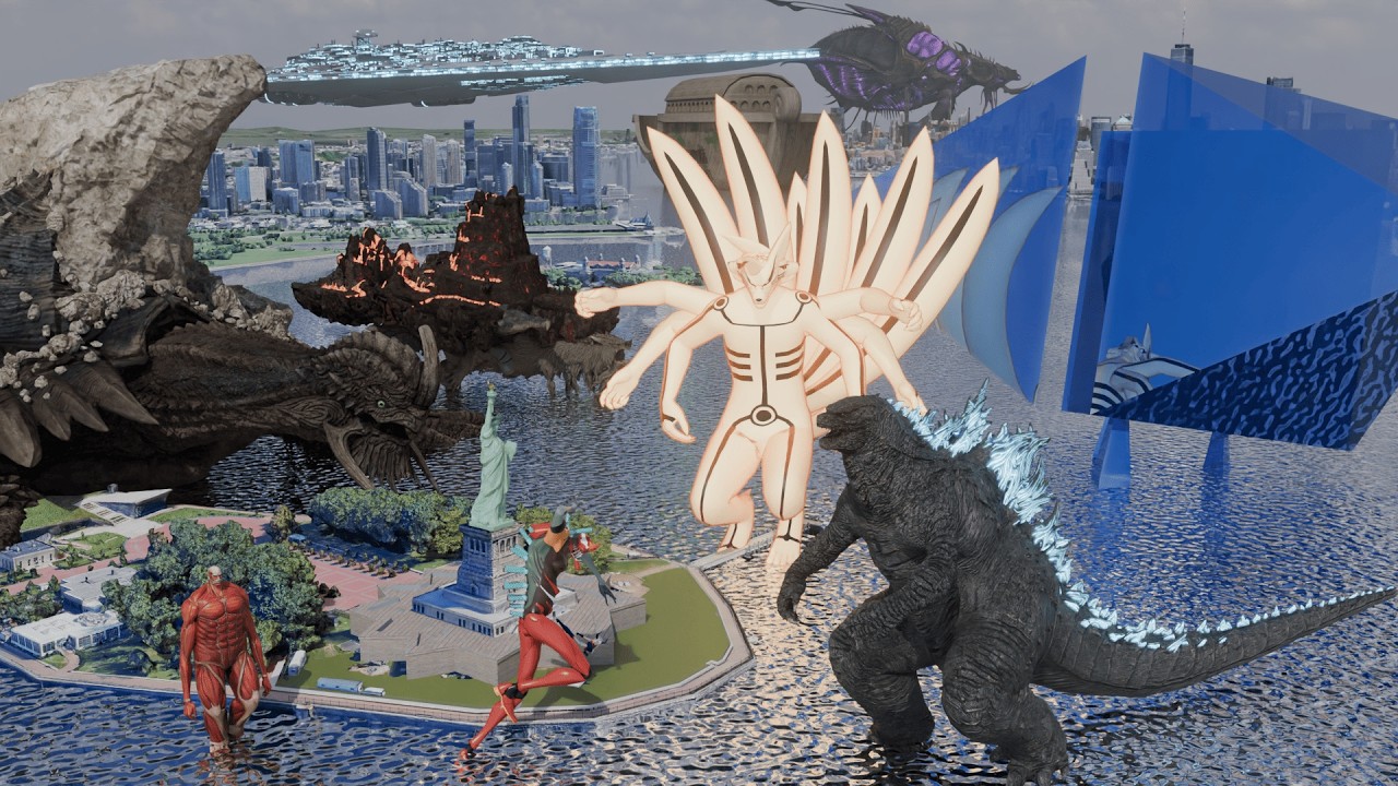 Monster Size Comparison | View from the sky