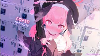 Cupid - FIFTY FIFTY [ Lyrics // Speed Up ] | Koharu - Blue Archive - Live2D