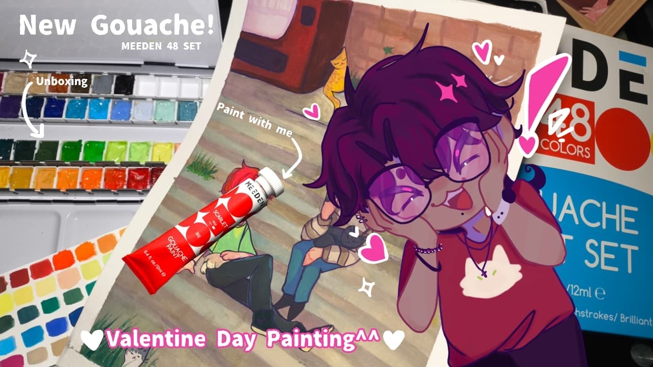 UNA CITA CON…. (Unbooxing + review 48 gouache MEEDEN)