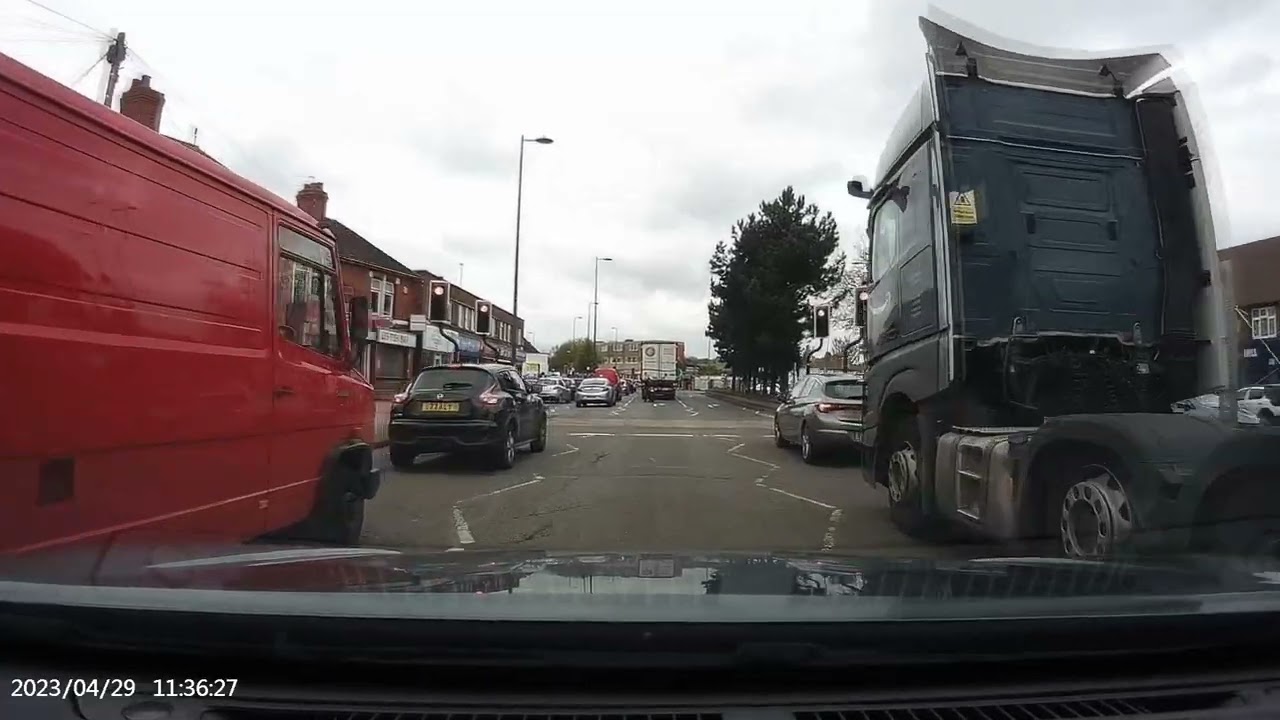 Elderly People Cross As Light turns Green For Cars. UK Bad Drivers, Road Rage, observations.