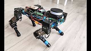 Walking quadruped robot - testing inverse kinematics and collision avoidance