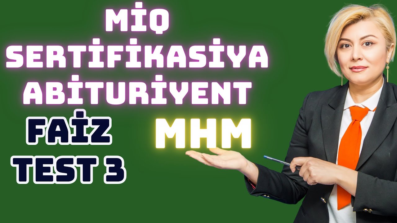 MHM Faiz,nisbət,tənasüb .Test 3 (1-20)