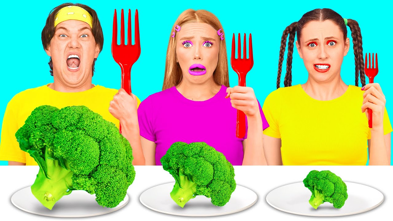 Большая, Средняя или Маленькая Тарелка Челлендж | Удивительные Лайфхаки и Хитрости от BaRaDa