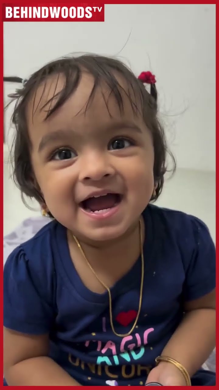 Wow ? 'மாமா'-ன்னு சொல்றத கேட்டுகிட்டே இருக்கலாம் போலயே.. Cute குட்டி தேவதை ?