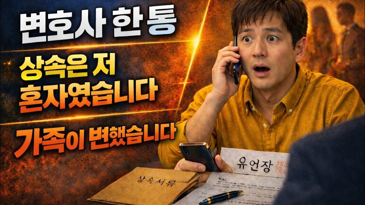 삼촌 변호사에게 전화가 왔습니다. 제가 단독 상속인이라고 했습니다. 가족들은 바로 소송을 준비했습니다