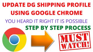 UPDATE DG PROFILE USING GOOGLE CHROME | NO MORE FIREFOX REQUIRED | MUST WATCH |STEP BY STEP GUIDANCE