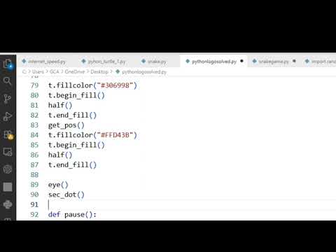 How to design Python logo using Python Programming 