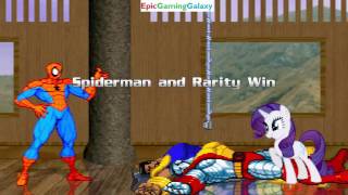 Spider-Man And Rarity Vs Colossus And Bishop In A Mugen Match Battle Fight