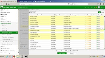 how to configure application control  on fortigate firewall