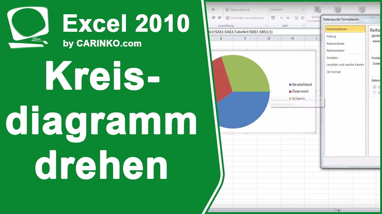 Excel Kreisdiagramm Drehen Carinko Com Youtube