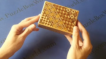 How to Open 4 Sun 10 Step Yosegi Kuzushi Japnese Puzzle Box