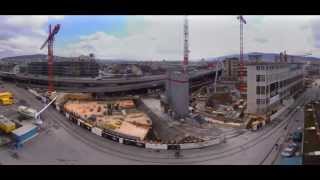 Prime Tower Cunstruction Area 2008-2009 Timelapse Hd Switzerland Zürich