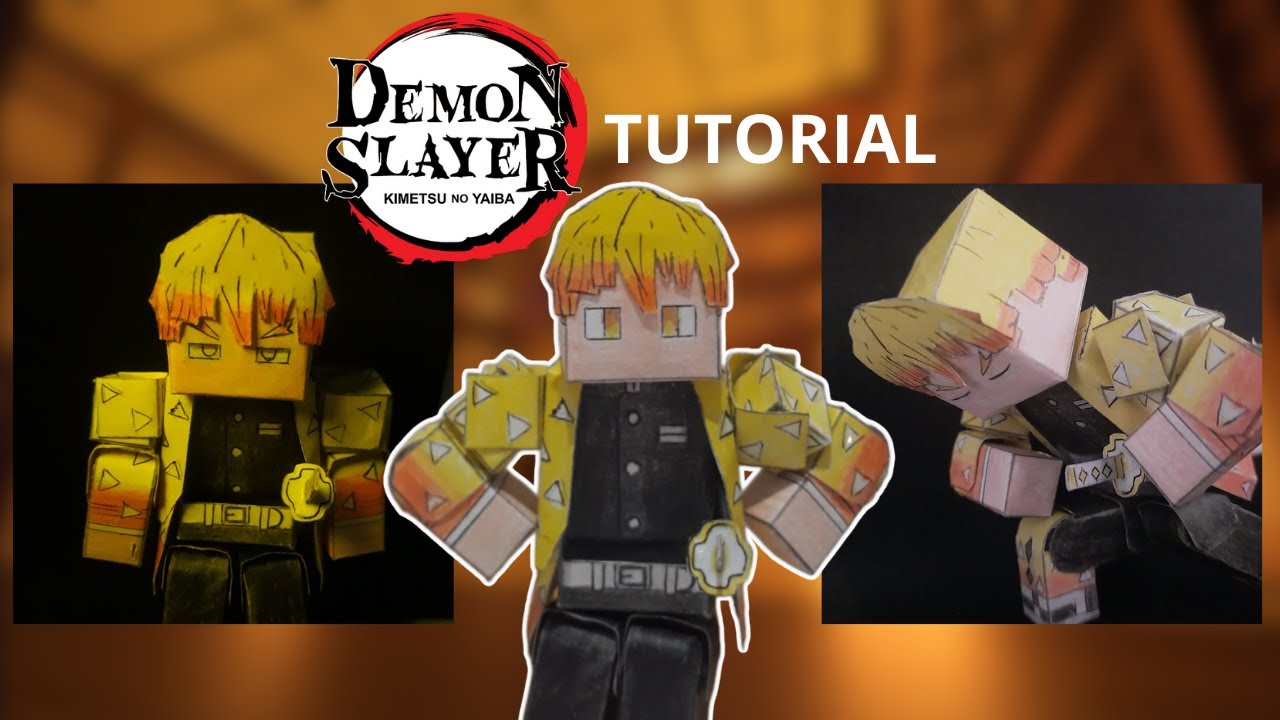 Como hacer a ZENITSU AGATSUMA figura articulada - Minecraft Papercraft