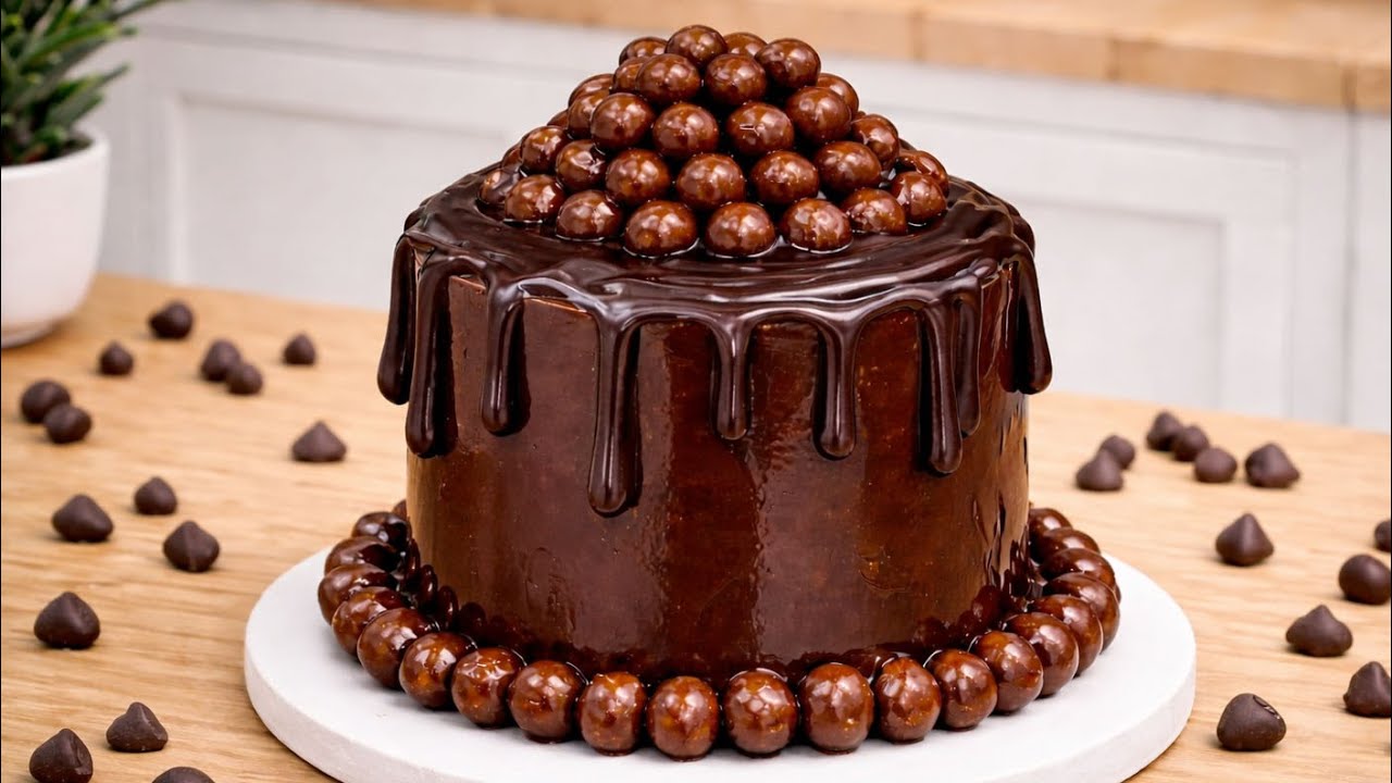 Slow Chocolate Cake ASMR 🍫 | Rich Ganache Drip, Pure Relaxation