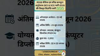COMPUTER ANUDESHAK BHARTI 2026 😍 #shorts #jobs #trending