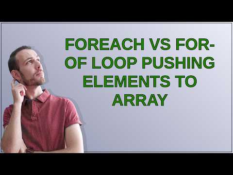 forEach vs for-of loop pushing elements to array