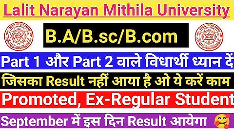 lnmu part 2 ex/promoted student results 2022|lnmu part 2 result 2022 promoted| जल्द ही रिजल्ट घोषित