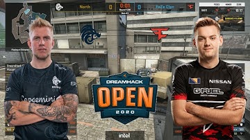 NORTH vs FaZe -  OVERPASS map 2 - match 9-10th - DreamHack Open Fall 2020