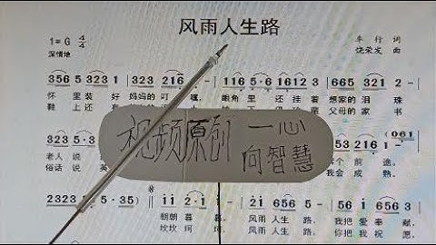《风雨人生路》简谱视唱看谱听歌