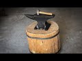 How to make anvil stand from a log