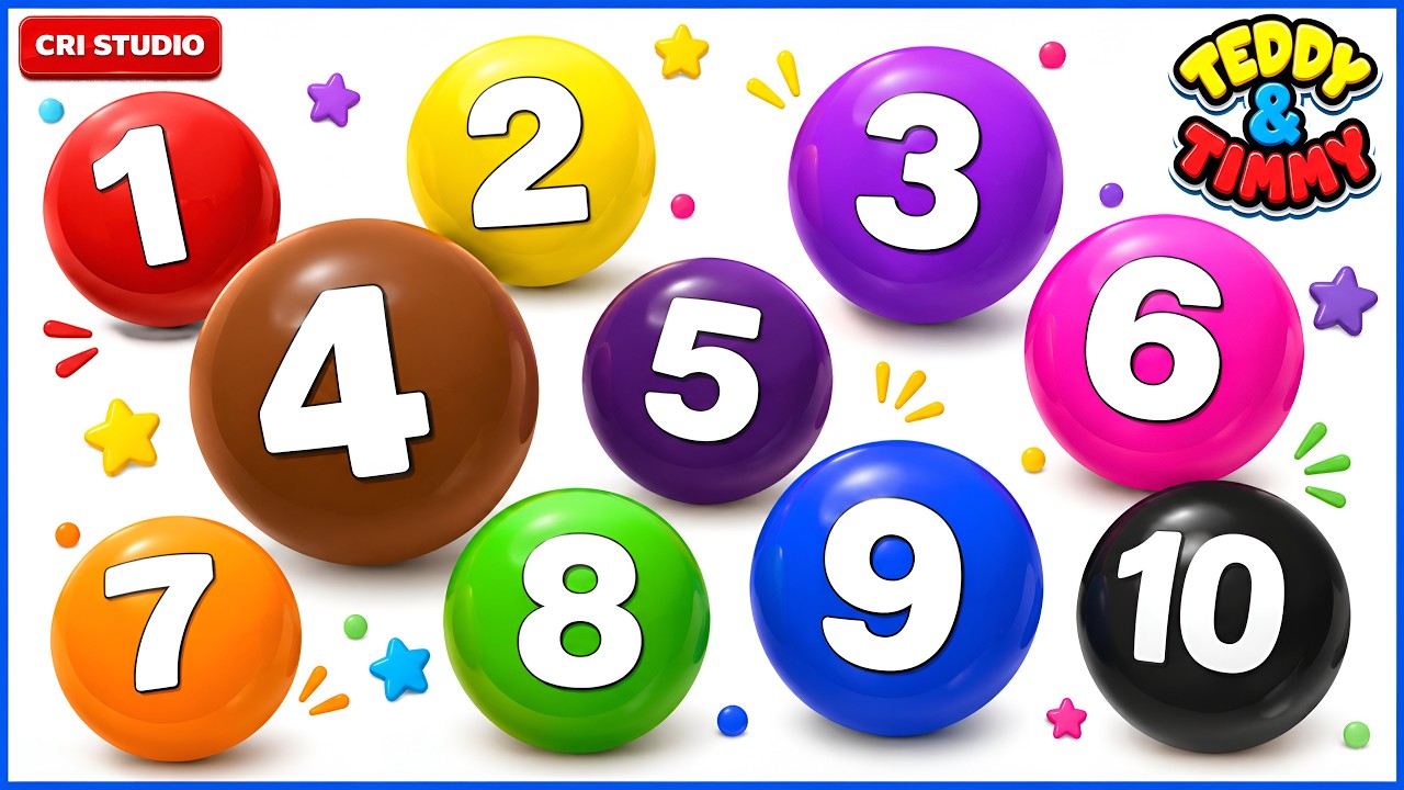 123 Numbers for Kids | 1234 Number Names | 12345 | Learn Counting