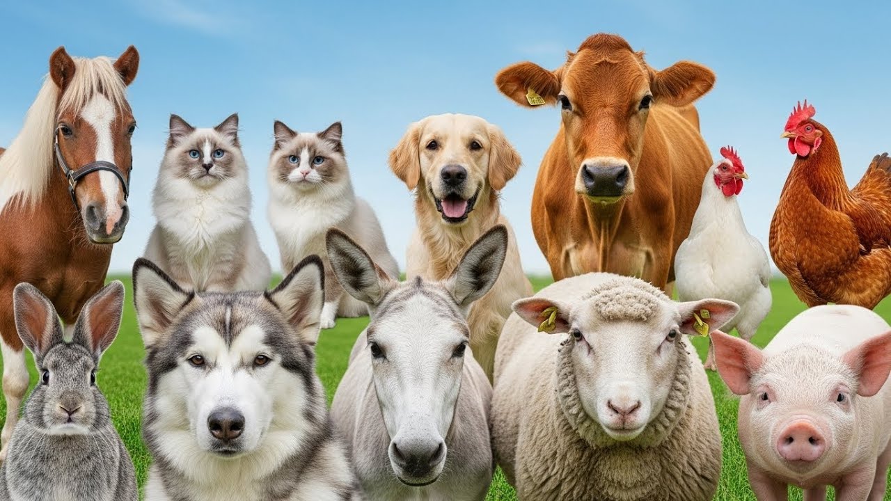 Farm Animal Sounds: Duck, Chicken, Pig, Cow, Goat, Sheep, Dog, Cat