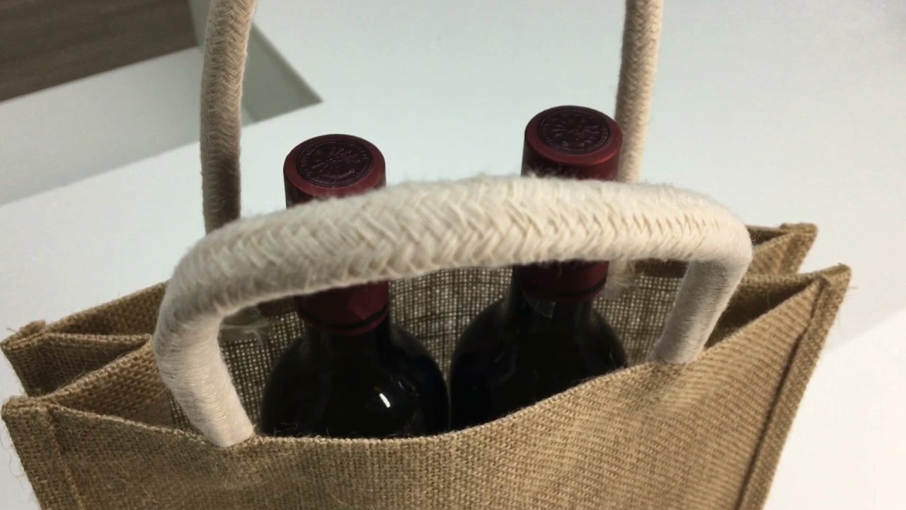 Natural burlap Eco friendly Reusable Jute shopping bag