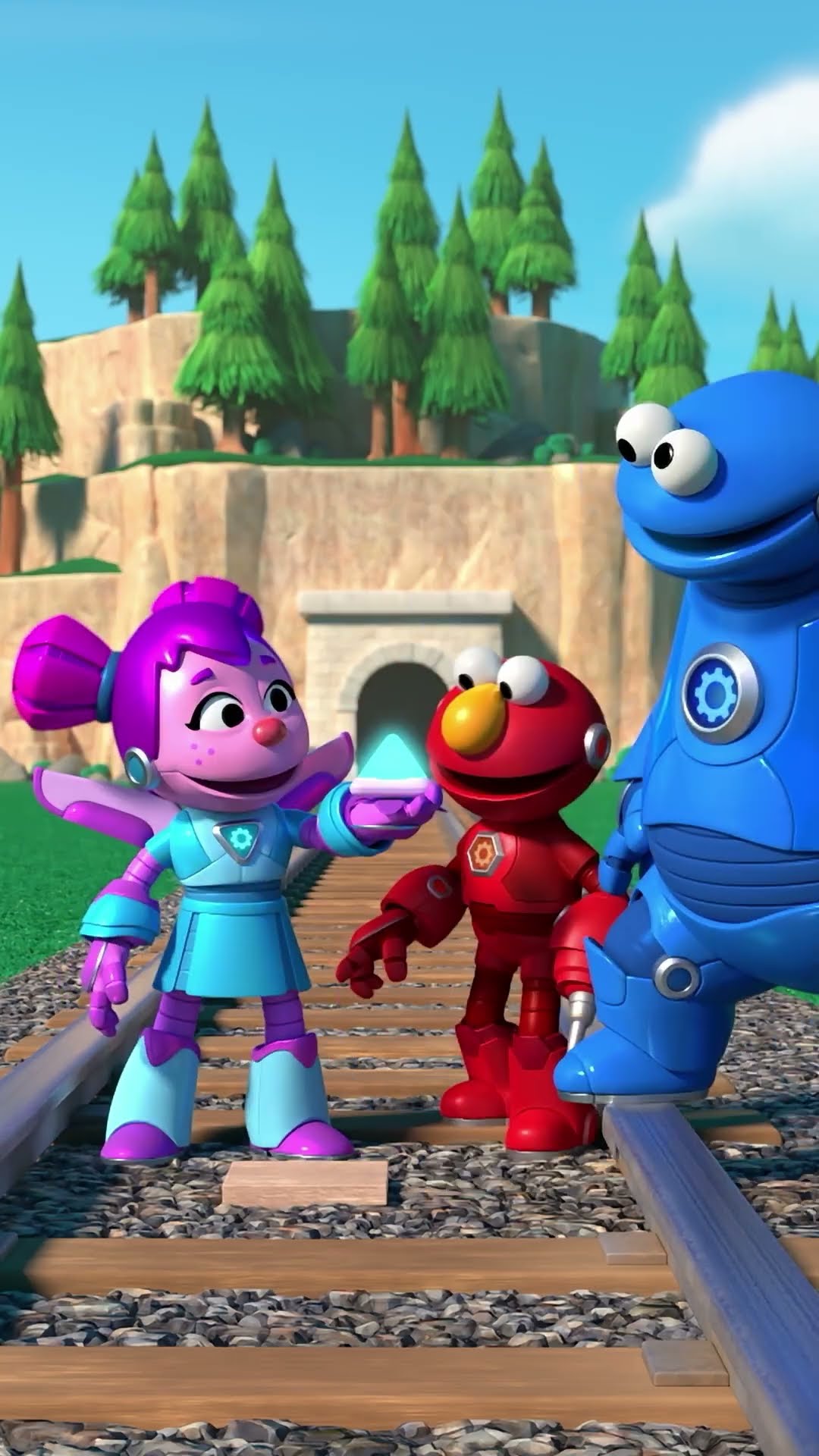 Mecha Builders Save the Train! #sesamestreet