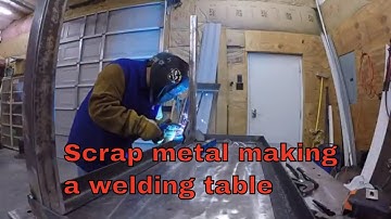 Welding table made from scrap metal