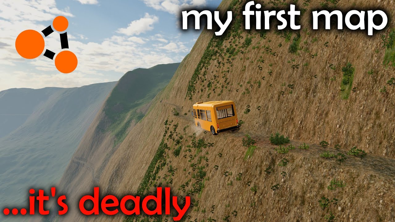 My first BeamNG map mod is a nightmare (early WIP) - YouTube