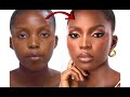 HOW TO ACHIEVE INSTANT GLASS SKIN EVERYDAY MAKEUP IN 2021 |Easy matte eye makeup for dark skin