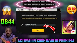 Famous Activation Code Invalid, Please Enter Again Problem Free Fire Advance Server Activation Code Problem Wealth